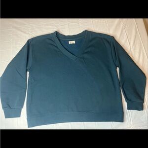 Pact Men's Deep Blue V-Neck Sweater